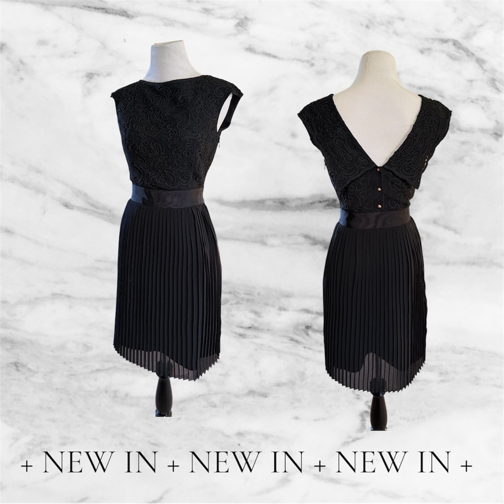 Ted Baker London Aliana dress black US 4 classic minimalist perfect LBD